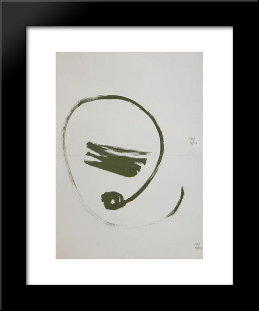 Brush Action 20x24 Black Modern Wood Framed Art Print Poster by Roth, Dieter