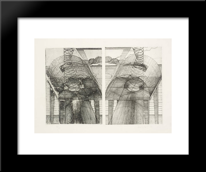 By The Sea 20x24 Black Modern Wood Framed Art Print Poster by Roth, Dieter
