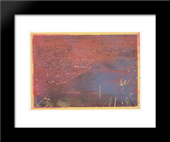 Cologne 20x24 Black Modern Wood Framed Art Print Poster by Roth, Dieter