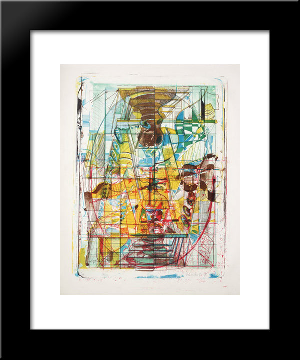 Double Quartet 20x24 Black Modern Wood Framed Art Print Poster by Roth, Dieter