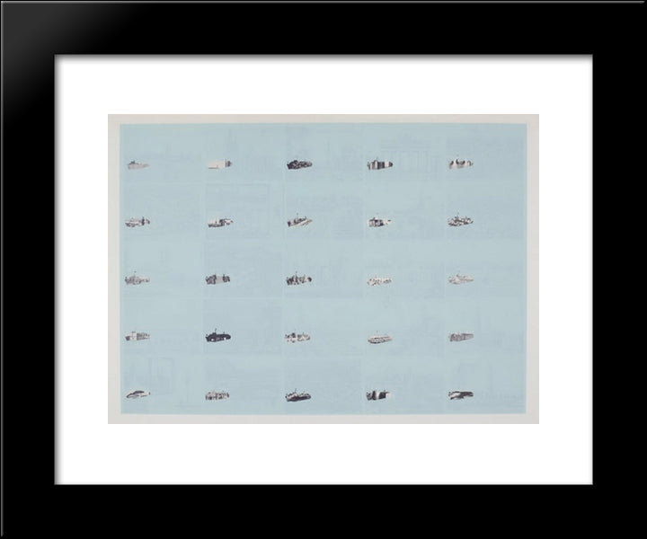 Dusseldorf 20x24 Black Modern Wood Framed Art Print Poster by Roth, Dieter