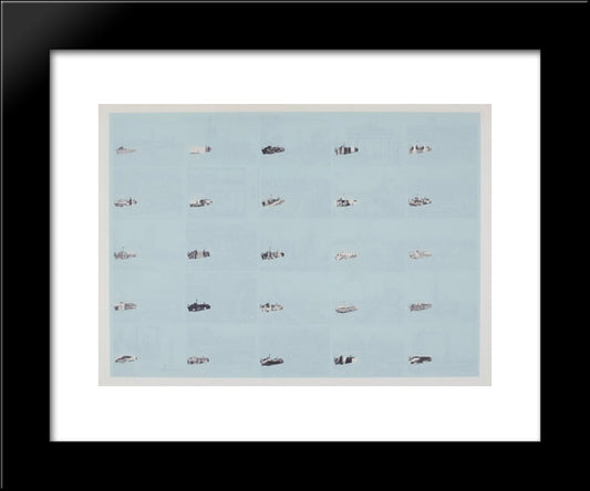 Dusseldorf 20x24 Black Modern Wood Framed Art Print Poster by Roth, Dieter