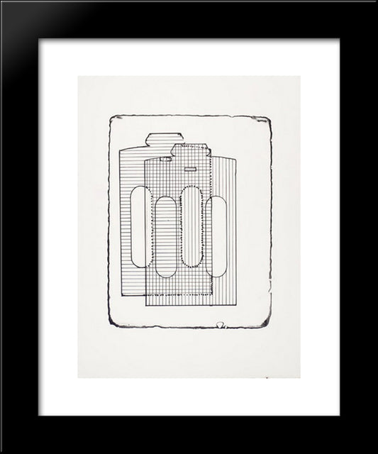 Hemdenstein 20x24 Black Modern Wood Framed Art Print Poster by Roth, Dieter