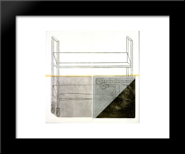 Large Trolley 20x24 Black Modern Wood Framed Art Print Poster by Roth, Dieter