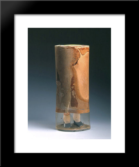Schokolade - Objekt (Schokoladenpuppe) 20x24 Black Modern Wood Framed Art Print Poster by Roth, Dieter