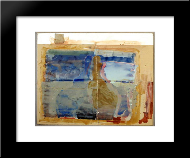 Self - Portrait As A Drowning Man 20x24 Black Modern Wood Framed Art Print Poster by Roth, Dieter