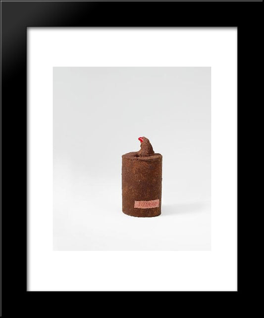 Tall Garden Gnome 20x24 Black Modern Wood Framed Art Print Poster by Roth, Dieter