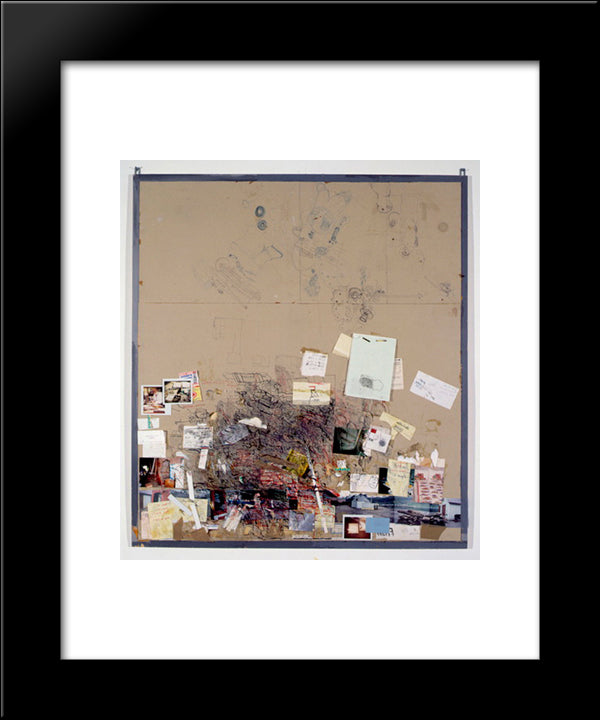 Tischmatte, Buro Hegenheimerstrasse, Base 20x24 Black Modern Wood Framed Art Print Poster by Roth, Dieter