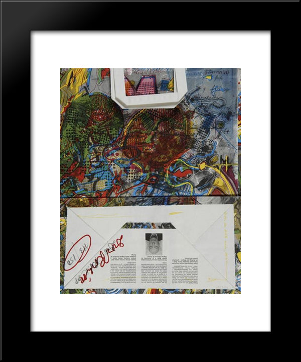 Untitled (Migros) 20x24 Black Modern Wood Framed Art Print Poster by Roth, Dieter