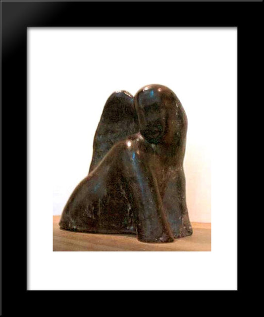 Chimera With Wings 20x24 Black Modern Wood Framed Art Print Poster by Paciurea, Dimitrie