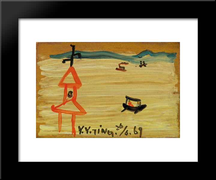 Landscape 20x24 Black Modern Wood Framed Art Print Poster by Yanyong, Ding