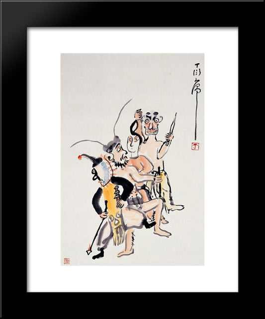 Persona 20x24 Black Modern Wood Framed Art Print Poster by Yanyong, Ding