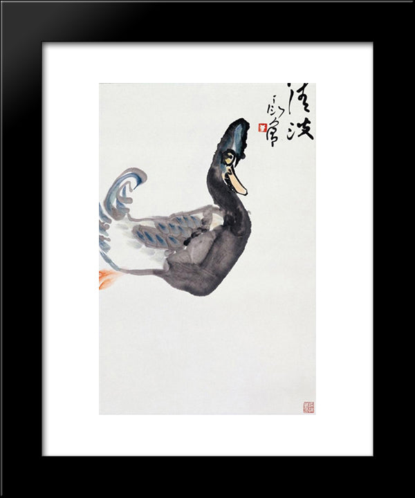 Wave 20x24 Black Modern Wood Framed Art Print Poster by Yanyong, Ding