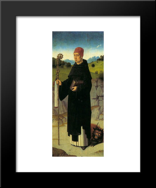Martyrdom Of St. Erasmus (Right Wing) 20x24 Black Modern Wood Framed Art Print Poster by Bouts, Dirck