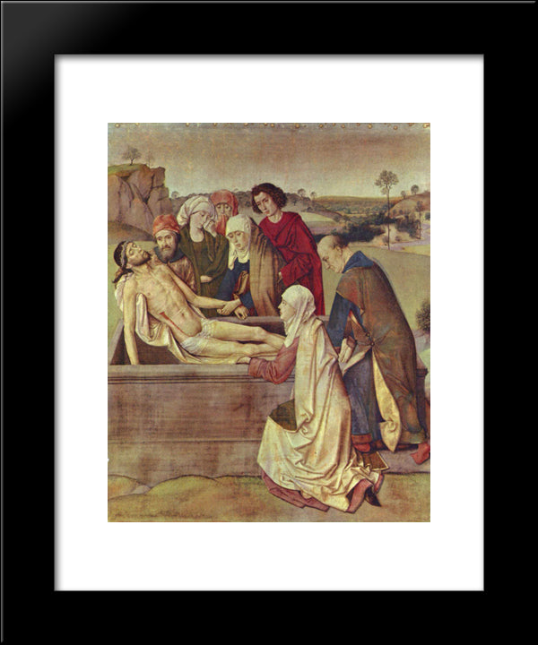 The Entombment 20x24 Black Modern Wood Framed Art Print Poster by Bouts, Dirck