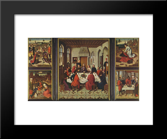 Winged Altar In St. Peter In Leuven 20x24 Black Modern Wood Framed Art Print Poster by Bouts, Dirck