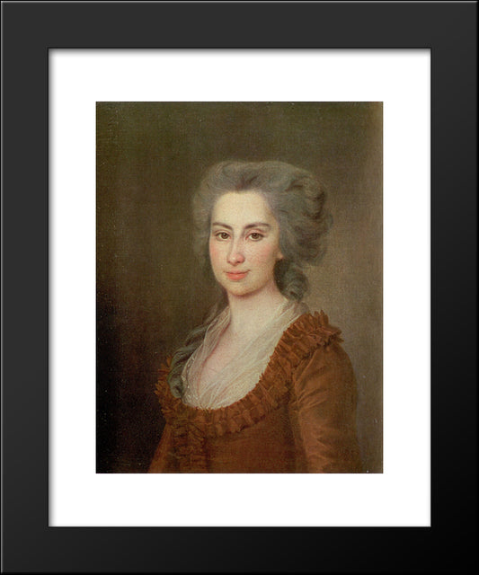 Countess Praskovia Vorontsova 20x24 Black Modern Wood Framed Art Print Poster by Levitzky, Dmitry