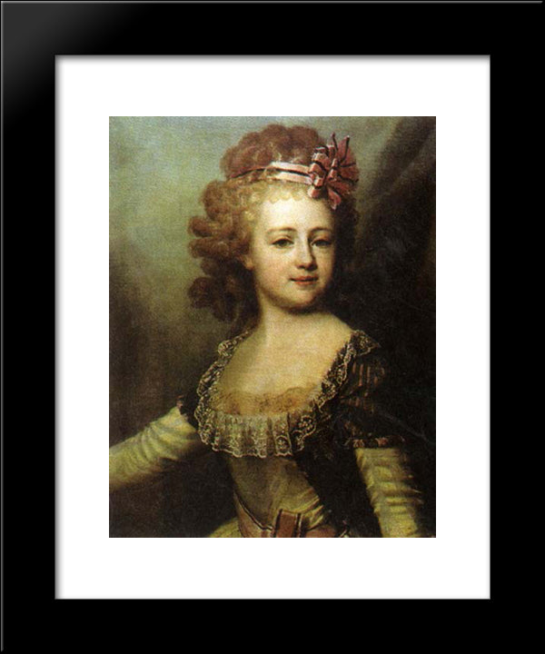 Grand Duchess Alexandra Pavlovna Of Russia 20x24 Black Modern Wood Framed Art Print Poster by Levitzky, Dmitry