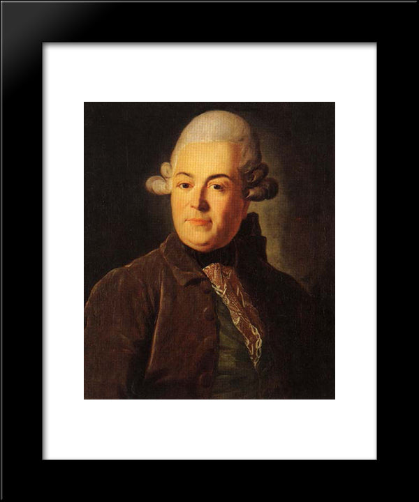 Ivan Glebov (Oscherin) 20x24 Black Modern Wood Framed Art Print Poster by Levitzky, Dmitry