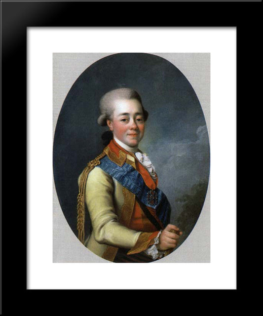 Paul I Of Russia 20x24 Black Modern Wood Framed Art Print Poster by Levitzky, Dmitry