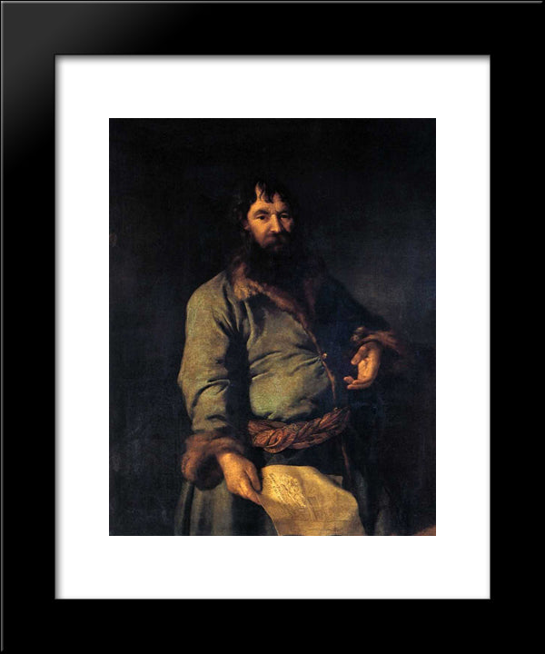 Philanthropic Giver (Portrait Of N. A. Sezemov) 20x24 Black Modern Wood Framed Art Print Poster by Levitzky, Dmitry