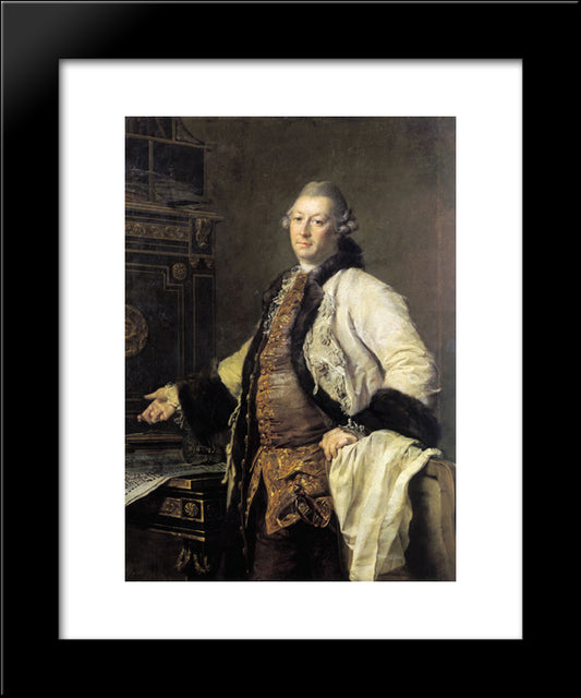 Portrait Of Alexander Kokorinov, Director And First Rector Of The Academy Of Arts In St. Petersburg. 20x24 Black Modern Wood Framed Art Print Poster by Levitzky, Dmitry