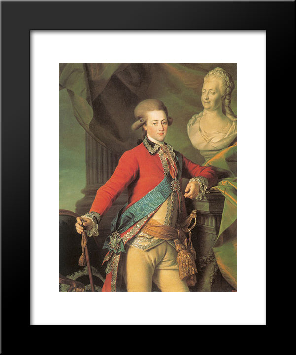 Portrait Of Alexander Lanskoy, Aide-De-Camp To The Empress 20x24 Black Modern Wood Framed Art Print Poster by Levitzky, Dmitry