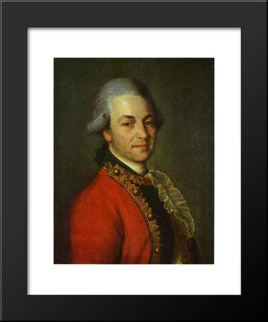 Portrait Of An Unknown Man 20x24 Black Modern Wood Framed Art Print Poster by Levitzky, Dmitry