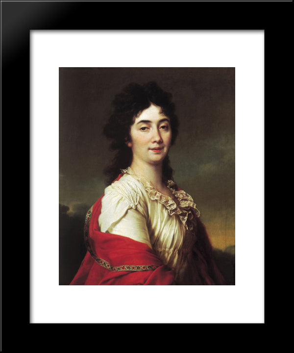 Portrait Of Anna Stepanovna Protassova, The Former Maid Of Honor Of Catherine Ii 20x24 Black Modern Wood Framed Art Print Poster by Levitzky, Dmitry