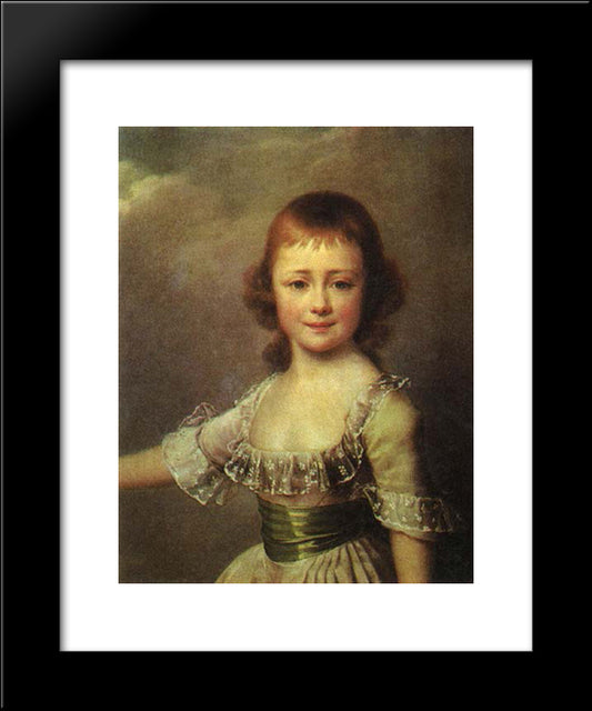 Portrait Of Catherine Pavlovna 20x24 Black Modern Wood Framed Art Print Poster by Levitzky, Dmitry
