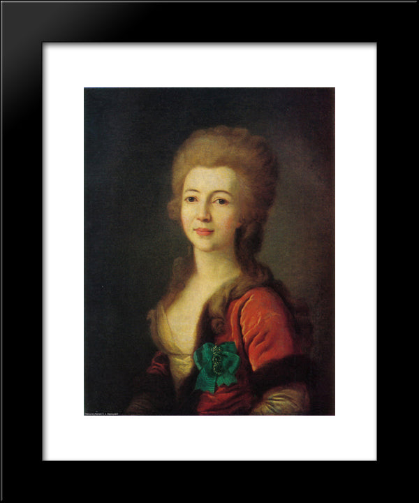 Portrait Of Catherine Vorontsova 20x24 Black Modern Wood Framed Art Print Poster by Levitzky, Dmitry