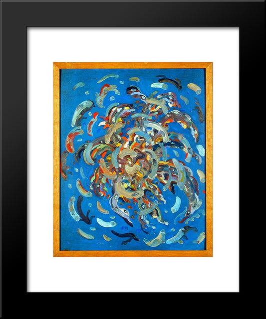 Angoisse Cosmique 20x24 Black Modern Wood Framed Art Print Poster by Trost, Dolfi