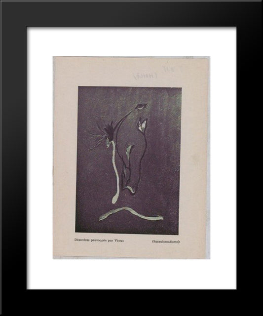 Disorders Provoked By Venus (Surautomatism) 20x24 Black Modern Wood Framed Art Print Poster by Trost, Dolfi