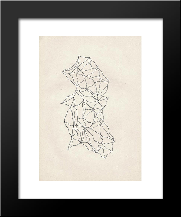 Entopic Graphomania 20x24 Black Modern Wood Framed Art Print Poster by Trost, Dolfi