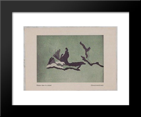 Vision Dans Le Cristal (Surautomatisme) 20x24 Black Modern Wood Framed Art Print Poster by Trost, Dolfi
