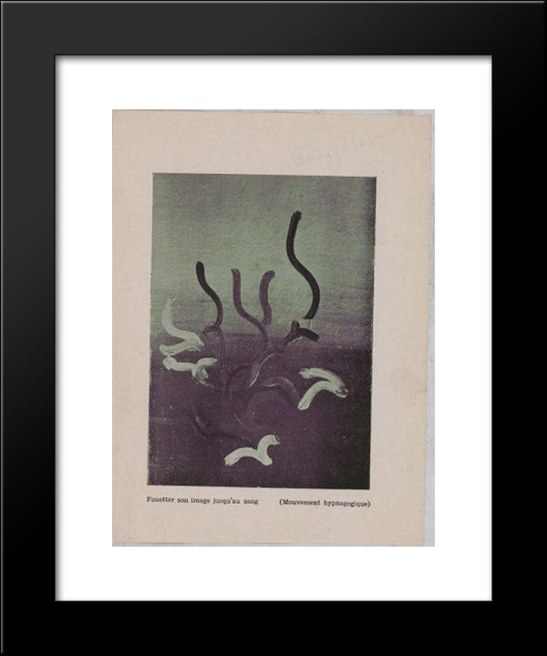 Whip His Image Until Bleeding (Hypnagogic Movement) 20x24 Black Modern Wood Framed Art Print Poster by Trost, Dolfi