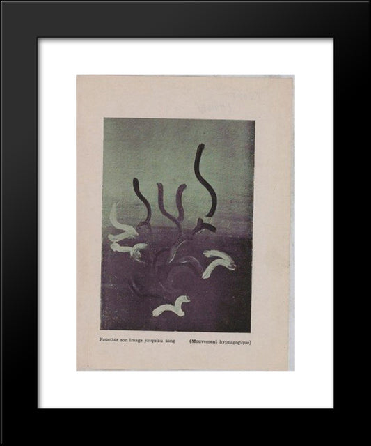 Whip His Image Until Bleeding (Hypnagogic Movement) 20x24 Black Modern Wood Framed Art Print Poster by Trost, Dolfi