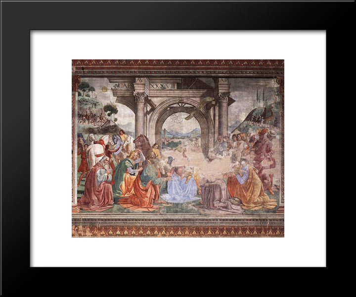 Adoration Of The Magi 20x24 Black Modern Wood Framed Art Print Poster by Ghirlandaio, Domenico