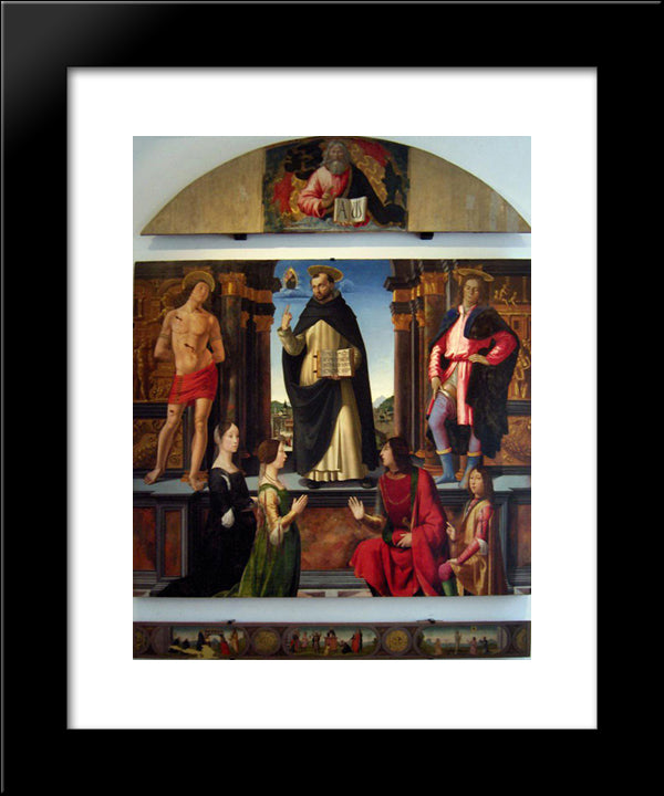 Altarpiece Of St. Vincent Ferrer 20x24 Black Modern Wood Framed Art Print Poster by Ghirlandaio, Domenico