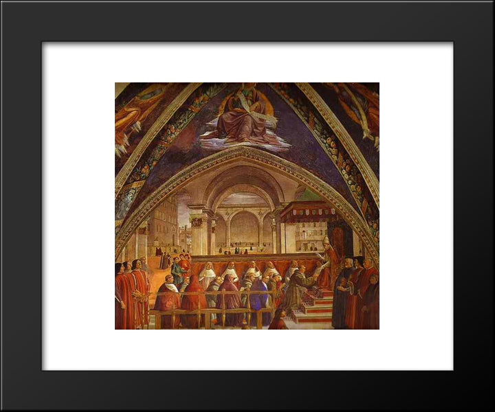 Confirmation Of The Rule 20x24 Black Modern Wood Framed Art Print Poster by Ghirlandaio, Domenico