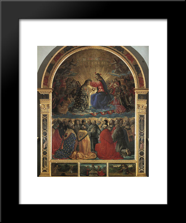 Coronation Of The Virgin 20x24 Black Modern Wood Framed Art Print Poster by Ghirlandaio, Domenico