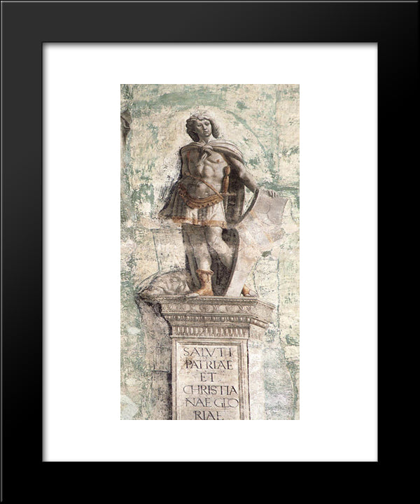 David 20x24 Black Modern Wood Framed Art Print Poster by Ghirlandaio, Domenico