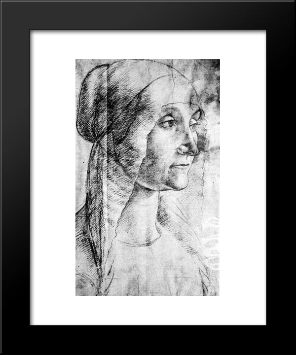 Elderly Woman 20x24 Black Modern Wood Framed Art Print Poster by Ghirlandaio, Domenico