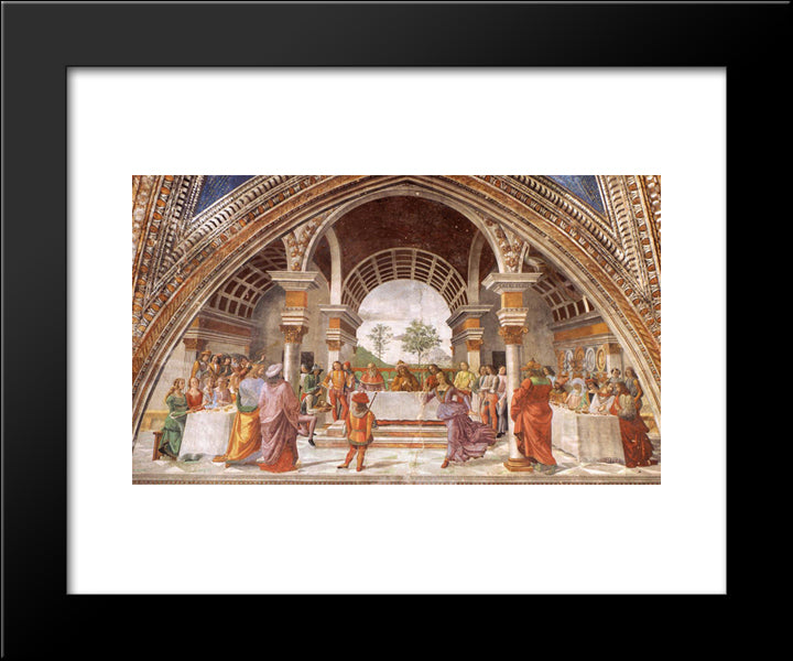Herod'S Banquet 20x24 Black Modern Wood Framed Art Print Poster by Ghirlandaio, Domenico