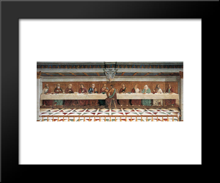 Last Supper 20x24 Black Modern Wood Framed Art Print Poster by Ghirlandaio, Domenico