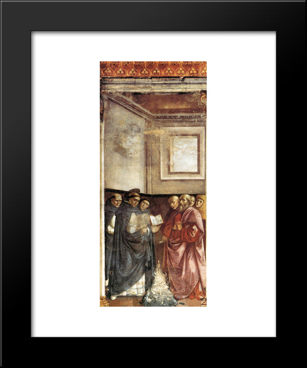 St. Dominic Burning Heretical Writings 20x24 Black Modern Wood Framed Art Print Poster by Ghirlandaio, Domenico