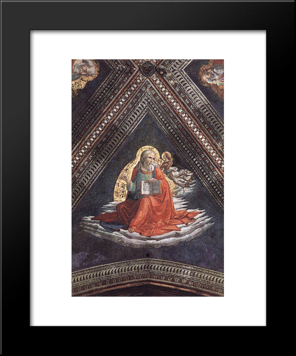 St. Matthew The Evangelist 20x24 Black Modern Wood Framed Art Print Poster by Ghirlandaio, Domenico