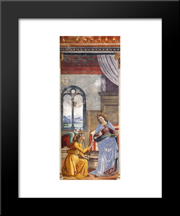 The Annunciation 20x24 Black Modern Wood Framed Art Print Poster by Ghirlandaio, Domenico