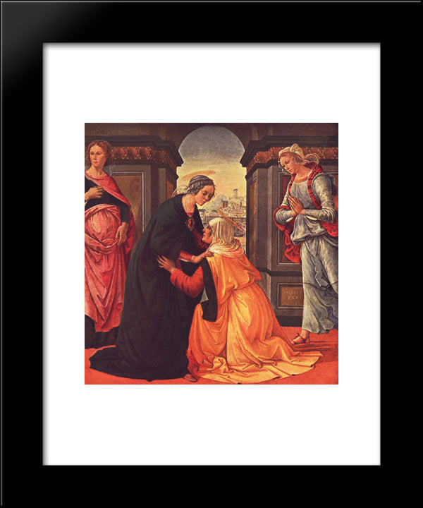 The Visitation 20x24 Black Modern Wood Framed Art Print Poster by Ghirlandaio, Domenico