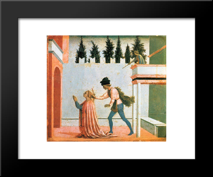 Martyrdom Of St. Lucy 20x24 Black Modern Wood Framed Art Print Poster by Veneziano, Domenico